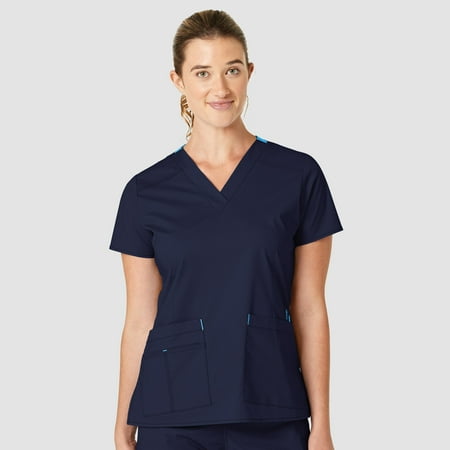 

Wink WonderFLEX Women s Verity V-Neck Scrub Top Navy M