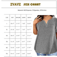 thumbnail image 2 of ZVAVZ 2025 Womens Tops Dressy Casual Summer Tops Plus Size Short Sleeve Shirts Workout Going Out Blouses Solid Color Spring Tops, 2 of 5