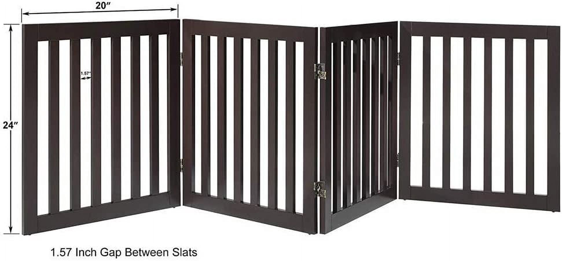 beeNbkks  24 in. High Pet Gate 4 Panels -  Espresso