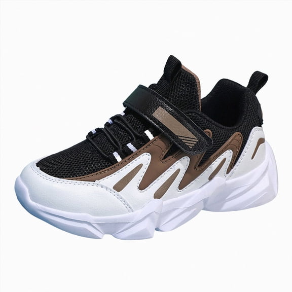 NIEWTR Kids Shoes Boys Girls Lightweight Breathable Sneakers Athletic Running Shoes (Little/Big Kids) for Walking, Running, Gym and Fitness Training(Brown,1)