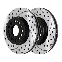 AutoShack Drilled & Slotted Brake Rotors - Rear Set For Toyota 4Runner, Sequoia, FJ Cruiser & Lexus GX470