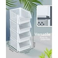 Skywin Plastic Stackable Storage Bins for Pantry Stackable Bins For