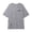 Grey, variant on Gyujnb Paris Print Side Slit Short Sleeve T Shirt Casual Round Neck Loose Tee (Girls),11-12 Years