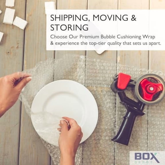 12 inch x 175 ft bubble cushioning wrap perforated bubble roll, cushioning for moving & shipping extra-thick cushioning for fragile items 1 roll