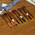 thumbnail image 1 of 3/4Pcs Reusable Portable Travel Wooden Spoon Chopsticks Fork Tableware Cutlery, 1 of 10