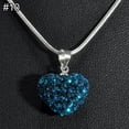 thumbnail image 2 of AYYUFE Elegant Rhinestone Inlaid Love Heart Pendant Snake Chain Women Necklace, 2 of 8