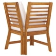 thumbnail image 3 of vidaXL Sectional Corner Sofa with Cream Cushion Solid Acacia Wood, 3 of 4