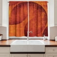 thumbnail image 2 of Ambesonne Grunge Kitchen Curtains, Warm Tones Weathered Pattern, 55"x45", Rust and Burnt Orange, 2 of 3