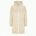 thumbnail image 4 of Godom Zip Up Hoodies for Women Oversized Fleece Long Pullover Hooded Sweatshirts Casual Long Sleeve Fall Jackets Coat 2025, 4 of 7