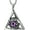 Black, variant on Steel Vintage Evil Eye Protection Hands Triangle Pendant Necklace for Men Women 30 Inch Wheat Chain