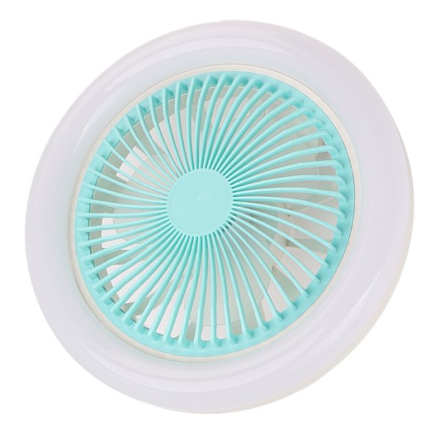 Small Ceiling Fan Light, Green E27 36W Ceiling Fan Chandelier Light Quiet for Kids Room
