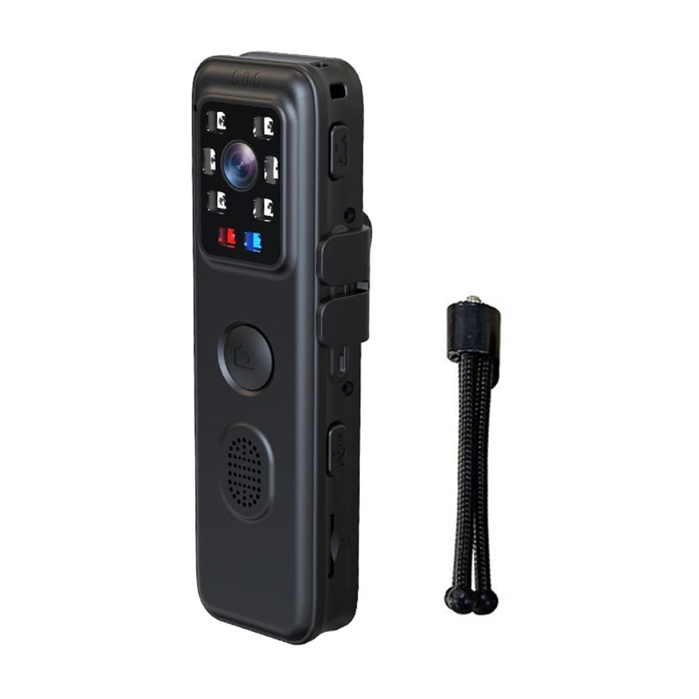 Camera 1080P WiFi Body Camera With Audio And Video Recording Wearable Body Cam Mini Camcorder With Red Blue Warning Light Night  For Law Enforcement Delivery Personal