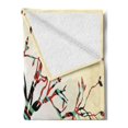 thumbnail image 2 of Modern Soft Flannel Fleece Blanket, Retro Vintage Style Colorful Design on Abstract Black Tree with Leaves Buds Artwork, Cozy Plush for Indoor and Outdoor Use, 70" x 90", Multicolor, by Ambesonne, 2 of 5