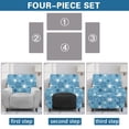 thumbnail image 6 of FOR U DESIGNS Turtle Starfish Pattern Recliner Chair Covers 4-Pieces Reusable Recliner Sofa Slipcovers with Elastic Bottom, Wear-Resistan Chair Covers for Living Room, 6 of 8