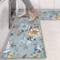 thumbnail image 2 of Kitchen Rugs Sets Of 2,Pioneer Flower Floral Print Pattern Anti Fatigue Kitchen Mat Rugs Non Slip Washable,Decorative Kitchen Floor Mats for Kitchen,Sink,Laundry,17"X47", 2 of 5