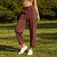 thumbnail image 6 of Luvrsol Sweatpants Women Plus Size Solid Track Pants Elastic Drawstring Outdoor Cargo S-3XL, 6 of 7