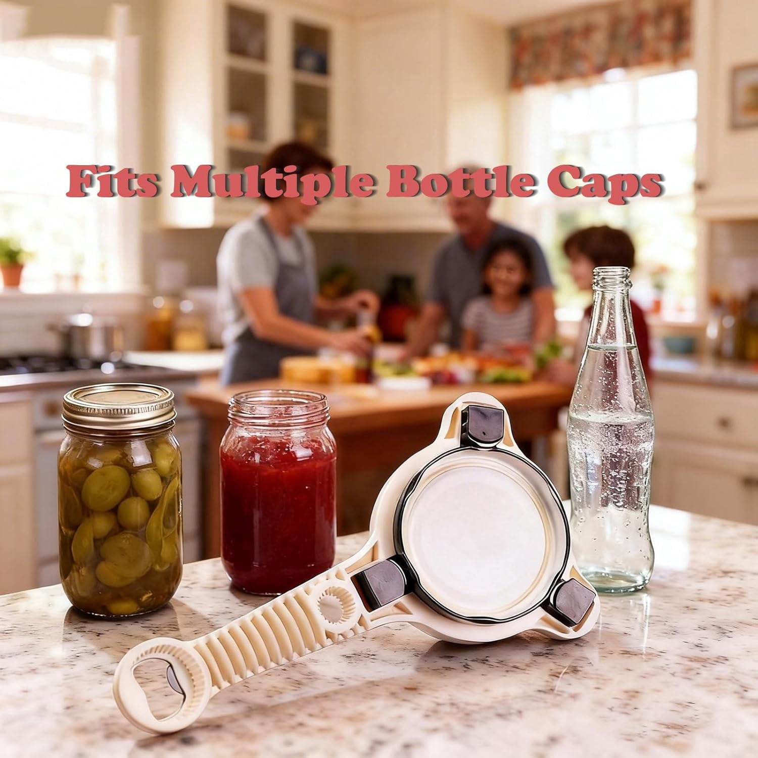 FRKSMD-Jar Opener for Weak Hands & Seniors with Arthritis, Adjustable Lid Remover for Bottles, Easy Grip Can Opener Manual