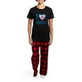 thumbnail image 4 of CafePress - I Love (Heart) Piggies (Pigs) Women's Dark Pajamas - Women's Short Sleeve Print T-Shirt and Pants Dark Cotton Pajama Set, 4 of 7