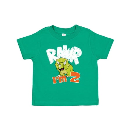 

Inktastic RAWR I m 2! Baby Triceratops Gift Toddler Boy or Toddler Girl T-Shirt