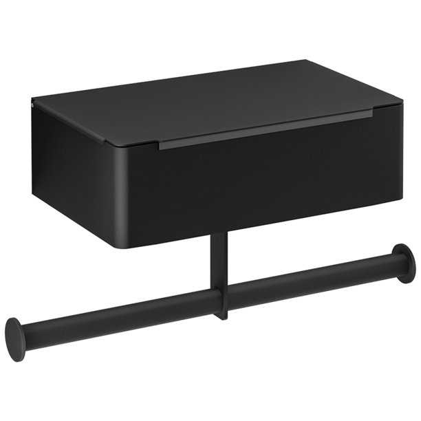 Toilet Paper Holder with Shelf Wipes Dispenser Storage Stainless Steel