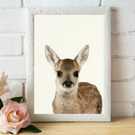 Baby Woodland Fawn Nursery Wall Decor Farm Baby Animal Art Print