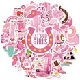 thumbnail image 2 of 35pcs-50pcs Western Stickers Stationery Stickers Cartoon Cowgirl PVC Stickers for Laptops Suitcases, 2 of 9