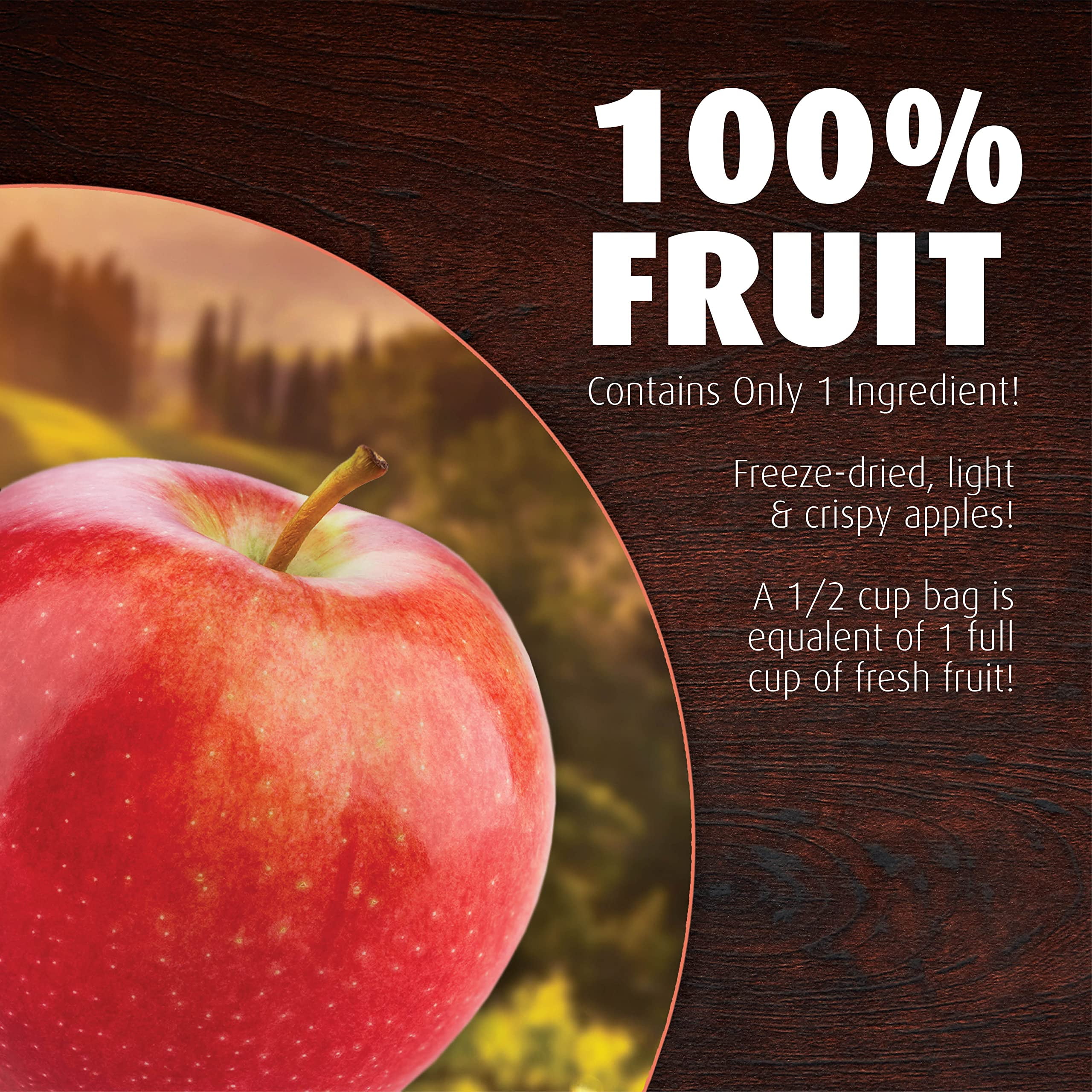 Brothers All Natural Disney Freeze Dried Fruit Crisps, Fuji Apple, 0.35 Oz (Pack of 12), Made with 100% Fruit, Gluten Free, Soy Free, Vegan, Healthy Snack, Lunch Box Ready