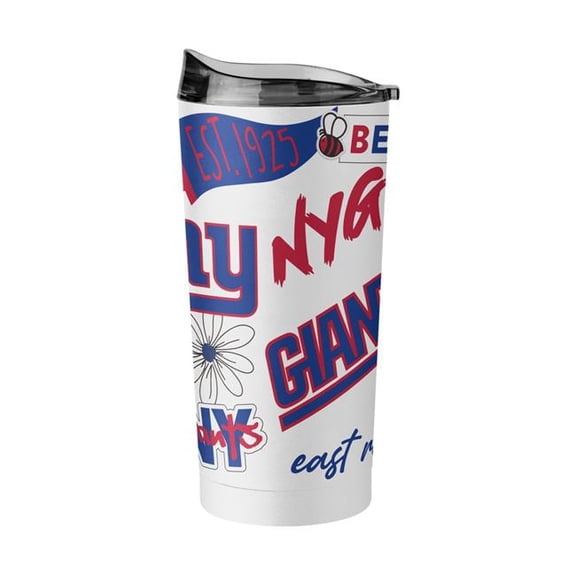 Logo Brands 621-S20PT-63 20 oz   York Giants Native Powder Coat Tumbler