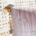 thumbnail image 4 of Safavieh Gwena 16" x 16" Metallic Plush Pillow with Tassel, 4 of 5