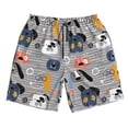thumbnail image 5 of Wukai Dog Print Beach Trunks with Compression Liner Swimsuit Quick Dry Beach Sports Shorts with Pocket-XX-Large, 5 of 8