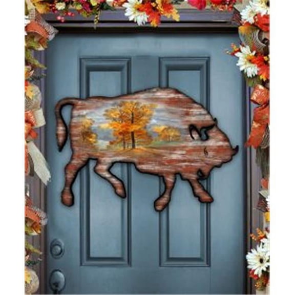 Designocracy 98212-12 Buffalo Art on Board Wall Decor, UV Protective Coat