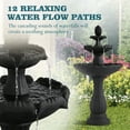 thumbnail image 5 of Magic Union Garden Water Fountain Outdoor, 47.3" High Large Roman Italian Indoor Waterfalls, 3-Tier Standing Water Feature Fountains w/Pump & Pineapple Top for Outside Patio, Yard and Lawn, 5 of 9