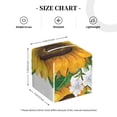 thumbnail image 3 of Picia Sunflowers (2) Pattern Tissue Box Cover,PVC Leather Square Holder,Tissue Box Holder with Magnetic Bottom,Facial Paper Organizer Dispenser-5.2"X5.2"X5.2", 3 of 8