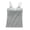 RYE1-Gray, variant on Women Built-in Bra Camisole Tank Tops Sleeveless V Neck Croped Shirts Summer Spaghetti Strap Basic Tees Casual Slim Fit Breathable Cami Tanks