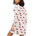 thumbnail image 2 of joogoo Dog Star Christmas Women's Long Sleeve Nightgown Sleepwear XL, 2 of 8