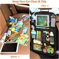 thumbnail image 3 of Organizador de coche para niños (2 unidades), protección para asiento de coche con 20 bolsillos, almacenamiento con bolsillo transparente para iPad de 10,5 pulgadas, organizador para, 3 of 4