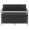 thumbnail image 1 of CorLiving Banc de Rangement en Osier/rotin Noir pour Patio Parksville, 1 of 12