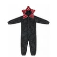 thumbnail image 5 of Demogorgon Costume Onesie Pajamas – Fuzzy Fleece Hooded Jumpsuit, Warm Long Sleeve Cosplay Loungewear L, 5 of 8
