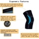 thumbnail image 2 of Rodillera para mujeres y hombres, 2 paquetes de mangas de compresión para dolor de rodilla, artritis, rodilleras para correr (L, negro-azul) TUNC Sencillez, 2 of 5