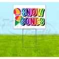 thumbnail image 1 of Snow Cones (18" x 24") Yard Sign, Includes Metal Step Stake, 1 of 6