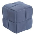 thumbnail image 1 of Taburete otomano con almohadillas inferiores silenciosas, elegante protección para el suelo de madera, asiento y pie de silla azul claro, 1 of 9