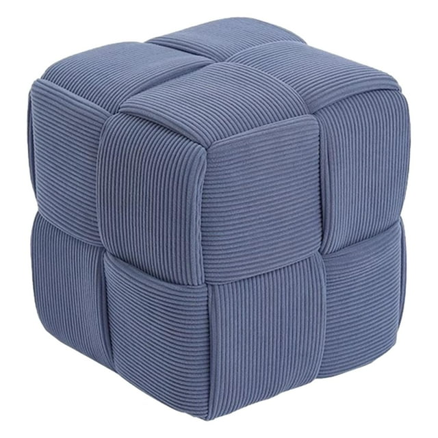 Reposapiés pequeño otomano, taburete, muebles, asiento antideslizante, base de silla, reposapiés para azul claro