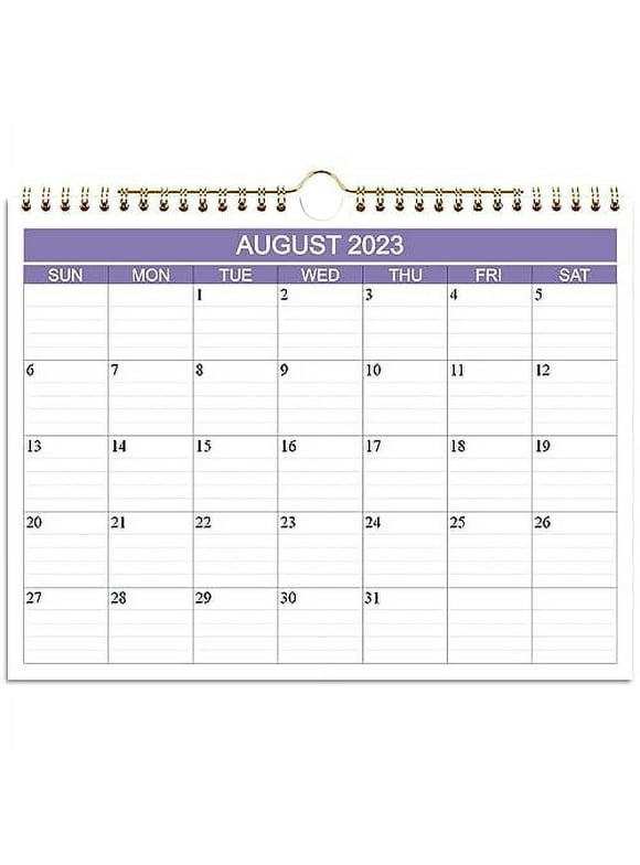 Calendar 2023-2024 - Wall Calendar Runs from August 2023 to December 2024, 17 Months 2023-2024 Calendar with Thick Paper for Planning and Organizing for Home or Office, 8.5 x 11 Inches, Purple