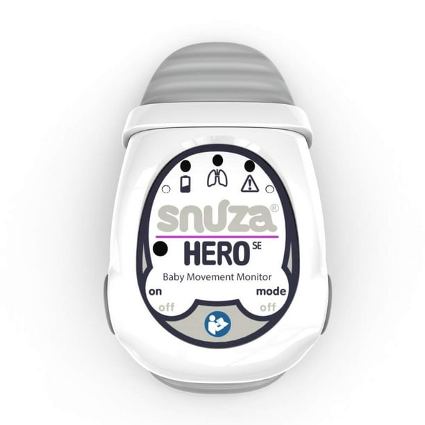 SNUZA Hero - Monitor de movimiento abdominal portátil para bebé con vibración y alarma. - Recién mejorado - Dormir más seguro para los bebés.