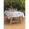 thumbnail image 2 of Outdoor Tablecloth with Umbrella Hole and Zipper, Bunny Easter Rectangle Table Cloth 54x80 Inch Waterproof Tablecloth, Spring Floral Rabbits Eggs Farmhouse Picnic Table Cover for Patio Camping, 2 of 7