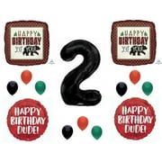 C & S PARTY SUPPLY 2nd Second Birthday Lumberjack Dude party balloons decorations Woodland Bear