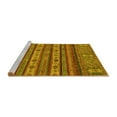 thumbnail image 2 of Ahgly Company Machine Washable Indoor Rectangle Abstract Yellow Modern Area Rugs, 2' x 4', 2 of 4