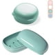 thumbnail image 1 of 2 Piezas Caja de Jabón de Viaje, Caja de Jabón de Plástico Soporte de Jabón de Viaje con Tapa Contenedor Jabonera Jabonera Impermeable para Viajes Senderismo Ducha Baño Escuela (Verde), 1 of 3