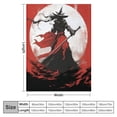 thumbnail image 4 of JEUXUS Japanese Samurai Warrior Blanket, Best Gifts for Christmas, Blanket Gift for Son, 4 of 6