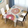 thumbnail image 3 of Yayeee Tablecloths for Rectangular Tables 60 x 108 inch Party Table Cover, Pink Donut, 3 of 6